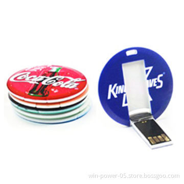 Business Card USB Flash Drive, Rotate Wallet, 1-64GB, Full Color Printing, CE, FCC and RoHS Marks